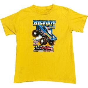 Bigfoot Monster Truck Y2K Vintage Yellow Graphic Baby Tee T-shirt